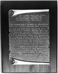 A Plaque Honoring George A. Smathers