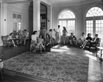 Students Mingle in a Reception Room at Florida Southern College