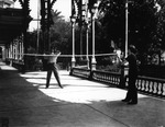Students Playing Badminton at the University of Tampa