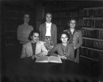 Young Ladies Pose at the University of Tampa Library