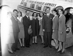 [A Group Poses Outside a Pan American World Airways Plane] by Robertson and Fresh