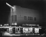 J.J. Newberry Company Show Windows at Night