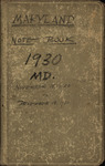 Field Notes - Maryland - 1930