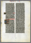 Leaf with two prologues to Maccabees, and the beginning of I Maccabees Catalogue 16, Bible 'B' by University of South FloridaTampa Campus Library