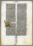 Leaf with part of a prologue to and the beginning of Job Catalogue 18, Bible 'B'