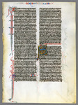Leaf with the end of the First Epistle, and the beginning of the Second Epistle of Peter Catalogue 19, Bible 'B' by University of South FloridaTampa Campus Library