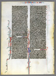 Leaf with the end of the First Epistle, and the beginning of the Second Epistle of Peter Catalogue 19, Bible 'B'