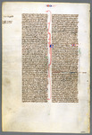 Leaf with the end of Luke, and a prologue to and beginning of the Gospel of John Catalogue 7, Bible 'A'