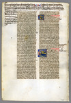 Leaf with the end of Baruch and a prologue to, and the beginning of, the Prophesy of Ezechiel Catalogue 3, Bible 'A' by University of South FloridaTampa Campus Library