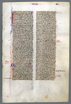 Leaf with the end of Corinthians II, and the prologue to and beginning of Galatians Catalogue 9, Bible 'A' by University of South FloridaTampa Campus Library