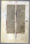 Leaf with the end of I Corinthians, and the prologue to beginning of II Corinthians Catalogue 8, Bible 'A'
