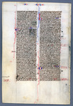 Leaf with the end of Galatians and the prologue to and beginning of the Epistles of St. Paul to the Ephesians Catalogue 10, Bible 'A' by University of South FloridaTampa Campus Library