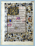 Originally facing leaves opening vespers, hours of the Virgin, Netherlands, Bruges Catalogue 13 a,b by University of South FloridaTampa Campus Library