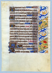 Leaf ending the penitential psalms (142) and opening litany, France, Paris Catalogue 21 by University of South FloridaTampa Campus Library