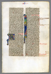 Leaf with the end of Acts, and the prologue to and beginning of the Epistle of James Catalogue 15, Bible 'A'