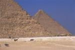 Great Pyramids of Giza: Khufu (Cheops, ca.2600-2550 BC), Khafre (Chefren, ca.2575-2525 BC) and Menkaure (Mycerinus, ca.2525-2475 BC)