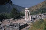 Sanctuary of Athena Pronaia, with Tholos (ca. 380 BC) at center