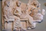 Poseidon, Apollo and Artemis. from E Frieze of Parthenon