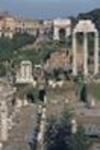 Basilica Julia (in foreground) and Arch of Titus (in background) by Unknown