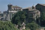 Temple of Antoninus and Faustina (141 AD) and Temple of Romulus (307 AD)