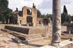 Hadrian's Villa at Tivoli. Canopus (oval pool) and Serapeum (cave-temple in the distance)