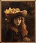 Young Girl with Flowered Hat by Unknown