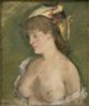 Blond Girl with Bare Breasts by Unknown