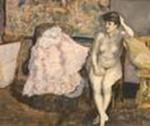 Nude Woman with Pink Dress