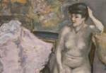Nude Woman with Pink Dress (detail)