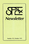 SFRA newsletter: No. 191 (October, 1991) by Science Fiction Research Association