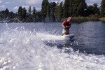 Boat View of Man Wakeboarding on Lake Thonotosassa, B by University of South Florida