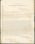 Letter from Commissioner Notifying of Suspended Claim of W.B. Powell by Geo. C. Whiting and William H. Mein