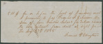 Promissory Note by Francis H. Ederington to Francis A. Johnson by Francis H. Ederington