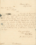 Letter to D. L. Yulee from John Robb -- Bounty Land by John Rob