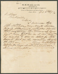 Francis H. Ederington Estate Administrator Anderson Mayo, Payment from W.W. Wall by W.W. Wall & Co Merchants