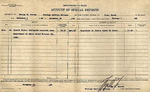 [Government form] - Account of special deposits by United States. Department of State and George M. Graves