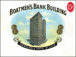 The Boatmen's Bank Building cigar label of Gradiaz-Annis and Company