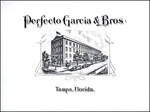 A Black and white inner lid label for Perfecto Garcia and Brothers Cigar Company.