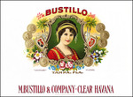 The Cigar label  La Flor de M. Bustillo and Company.