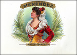 The Flor de Menendez cigar label for the Manuel Menendez Cigar Factory.