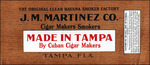 J. M. Martinez Co.; cigar makers smokers : cigar can wrap.