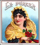 The La Pureza cigar label for the Sanchez and Haya Cigar Factory.
