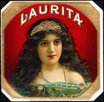 Laurita, a cigar label made by G. F. Hemler for the Lindura Havana Cigar Company.