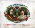 The Los Reyes de Espana cigar label of Lopez, Hermanos and Company.