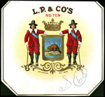 L. P. & Co., no. 10: a Leopold Powell and Company cigar label.