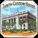 The Tampa Custom House cigar label of the Gustavo Cigar Company.