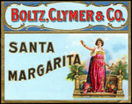 The Santa Margarita cigar label for Boltz, Clymer, and Company.