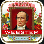 The Webster cigar label of the Pendas and Alvarez Cigar Company.