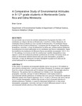 A comparative study of environmental attitudes in 9-12th grade students in Monteverde Costa Rica and Edina Minnesota