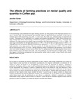 The effects of farming practices on nectar quality and quantity in Coffea spp